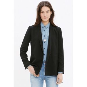 Madewell “Lycèe” drapey black blazer